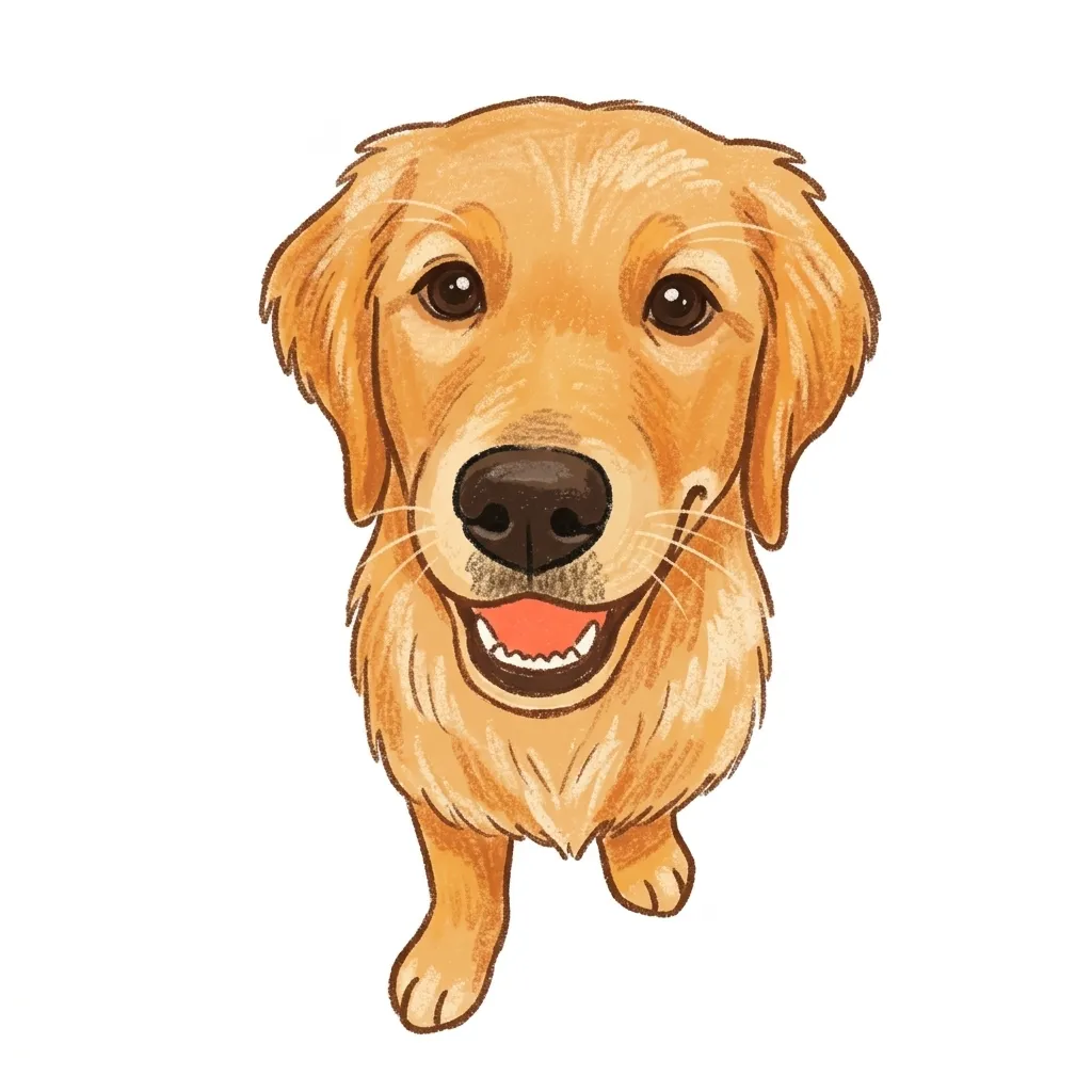 Golden Retriever sticker — Crayon